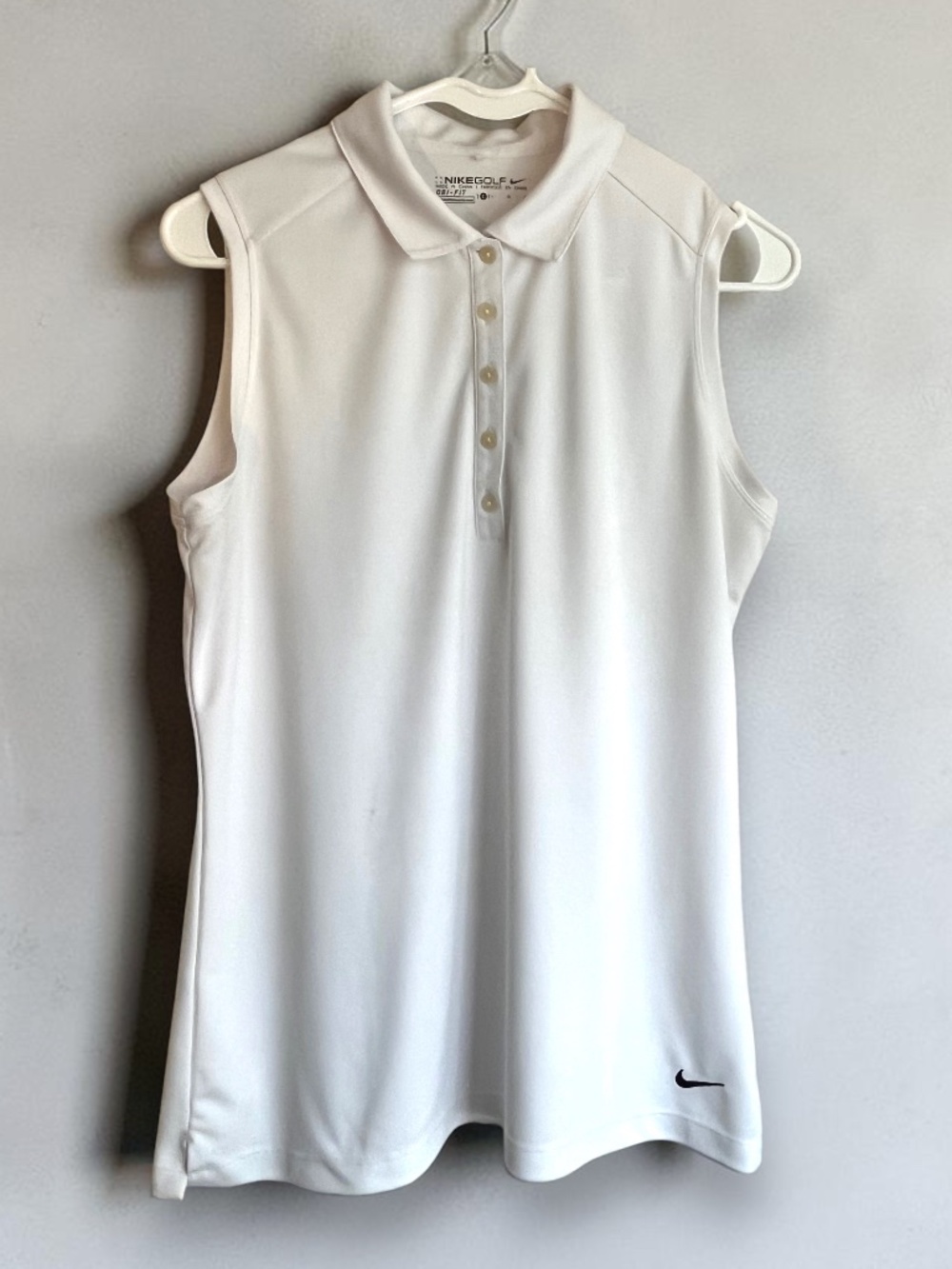 Nike Golf Dri-Fit White Sleeveless Blouse Size Large